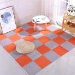 Thick and Soft EVA Foam Carpet Tiles - Orange