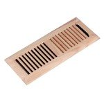 White Oak Floor Register Vent Cover, 6x12 Inch