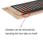 White Oak Floor Register Vent Cover, 6x12 Inch