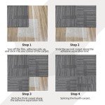 Tonchean Heavy Duty Carpet Tiles 12PCS 20"x20