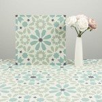 Blue Peel and Stick Vinyl Floor Tiles - 10pcs