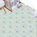 Blue Peel and Stick Vinyl Floor Tiles - 10pcs
