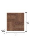 Brown Peel & Stick Parquet Floor Tiles