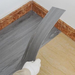 Dark Gray Peel and Stick Vinyl Flooring Planks