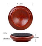 Solid Wood Piano Caster Cups with Non-Slip Felt