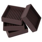 Rubber Caster Cups for Floor Protection - 2x2
