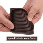 Rubber Caster Cups for Floor Protection - 2x2