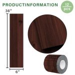 Peel and Stick Vinyl Floor Tiles - 12-Pack