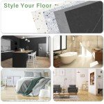 Peel and Stick Vinyl Floor Tiles - 12-Pack