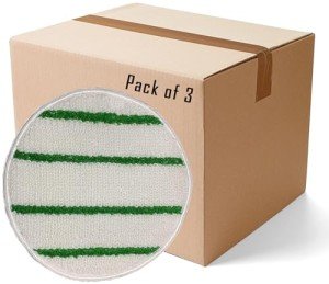 Low-Profile Carpet Bonnet Scrubber Strips - 15" 3-Pack