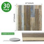 30-Pack Peel and Stick Vinyl Flooring Tiles