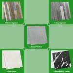 30-Pack Peel and Stick Vinyl Flooring Tiles
