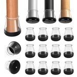 Chair Leg Floor Protectors Silicone Sliders, 28 Pcs
