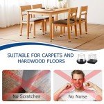 Chair Leg Floor Protectors Silicone Sliders, 28 Pcs