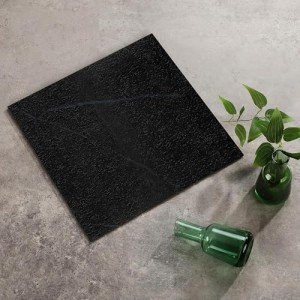 Black Peel and Stick Vinyl Floor Tiles - 40 Pack