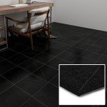 Black Peel and Stick Vinyl Floor Tiles - 40 Pack