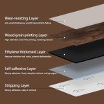 Brown Peel and Stick Vinyl Floor Tiles 36-Pack