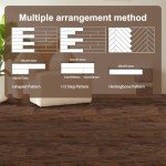 Brown Peel and Stick Vinyl Floor Tiles 36-Pack