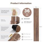 Peel and Stick Vinyl Floor Tiles - 36-Pack