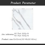 White Marble Peel and Stick Vinyl Floor Tiles