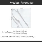 40-Pack White Peel and Stick Vinyl Floor Tiles