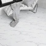 40-Pack White Peel and Stick Vinyl Floor Tiles
