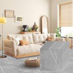 Gray Peel and Stick Vinyl Floor Tiles - 40PCS