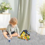 Gray Peel and Stick Vinyl Floor Tiles - 40PCS