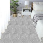 Gray Peel and Stick Vinyl Floor Tiles - 40PCS