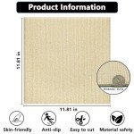 WAPANE Peel and Stick Carpet Tiles, Khaki 10PC