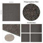 Commercial Carpet Tiles - 16PCS Heavy Duty - Brown