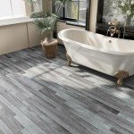 VEELIKE Grey Peel and Stick Vinyl Floor Tiles