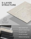 12" x 12" Peel and Stick Marble Floor Tiles