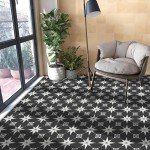 Peel and Stick Vinyl Floor Tiles - 20 Pack
