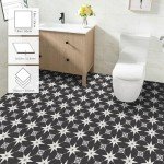 Peel and Stick Vinyl Floor Tiles - 20 Pack