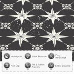Peel and Stick Vinyl Floor Tiles - 20 Pack