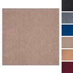 Self-Adhesive Peel and Stick Carpet Tiles - 10 Pack