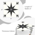 Black Stellar Peel and Stick Vinyl Floor Tiles