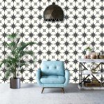 Black Stellar Peel and Stick Vinyl Floor Tiles
