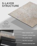 Light Slate Marble Peel and Stick Floor Tiles