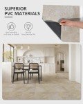 Light Slate Marble Peel and Stick Floor Tiles