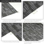 Reusable Non-Slip 24"x24" Carpet Tiles - 18 Pack