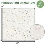 20-Pack 12x12 Inch Peel and Stick Vinyl Tiles