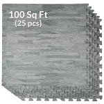 Sea Haze Grey Foam Interlocking Floor Tiles - 100 Sq. Ft
