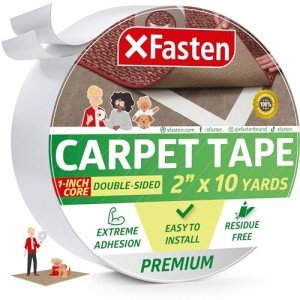 XFasten 2" Double-Sided Carpet Tape - 10 Yards