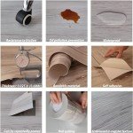 Grey Peel and Stick Vinyl Floor Tiles - 4 Pack
