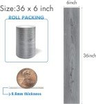 Grey Peel and Stick Vinyl Floor Tiles - 4 Pack