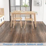 Peel and Stick Waterproof Vinyl Floor Tiles - 36 Pack