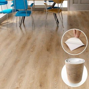 Waterproof Peel and Stick Vinyl Floor Tiles - Honey