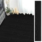 Black Wood-Look Peel and Stick Vinyl Tile 20-Pack